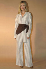 Load image into Gallery viewer, Striped Top Pants and Scarf Set