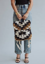 Load image into Gallery viewer, Black, White & Brown Aztec Backpack
