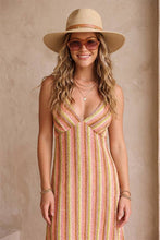 Load image into Gallery viewer, Striped Crochet Vacation Dress