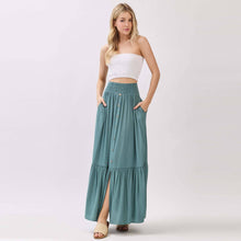 Load image into Gallery viewer, Ruffled Smocked Waist Tiered Maxi Skirt - VS3399B
