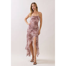 Load image into Gallery viewer, Marble Print Asymmetric Midi Dress
