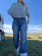 Load image into Gallery viewer, Crystal Wide Cuff Jean

