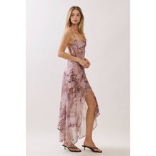 Load image into Gallery viewer, Marble Print Asymmetric Midi Dress
