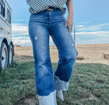 Load image into Gallery viewer, Crystal Wide Cuff Jean
