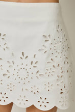 Load image into Gallery viewer, 71099 Embroidered Eyelet Washed Skort
