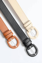 Load image into Gallery viewer, Classic Vegan Leather Belt: Black
