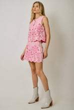 Load image into Gallery viewer, 71099 Embroidered Eyelet Washed Skort
