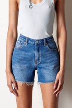 Load image into Gallery viewer, High Rise Stretch Denim Shorts
