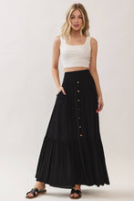 Load image into Gallery viewer, Ruffled Smocked Waist Tiered Maxi Skirt - VS3399B
