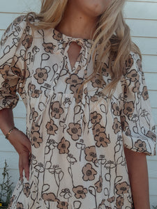 Abstract Floral Midi