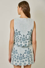 Load image into Gallery viewer, 71098 Embroidered Eyelet Washed Vest
