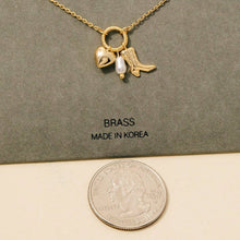 Load image into Gallery viewer, Western Cowboy Boot Heart Pearl Charms Chain Necklace
