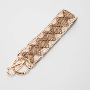 Wave Pattern Straw Wristband/Key Chain