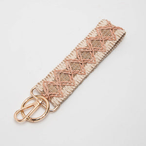 Wave Pattern Straw Wristband/Key Chain