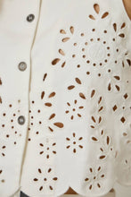 Load image into Gallery viewer, 71098 Embroidered Eyelet Washed Vest
