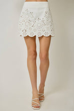 Load image into Gallery viewer, 71099 Embroidered Eyelet Washed Skort
