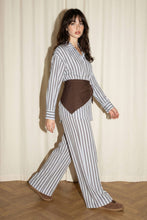 Load image into Gallery viewer, Striped Top Pants and Scarf Set
