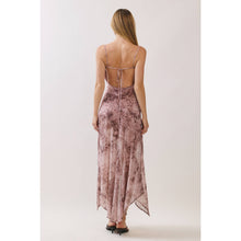 Load image into Gallery viewer, Marble Print Asymmetric Midi Dress
