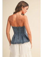 Load image into Gallery viewer, Denim Strapless Top
