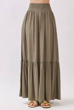 Load image into Gallery viewer, Ruffled Smocked Waist Tiered Maxi Skirt - VS3399B
