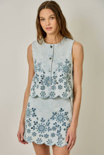 Load image into Gallery viewer, 71098 Embroidered Eyelet Washed Vest
