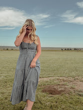 Load image into Gallery viewer, Ava Navy Plaid Maxi
