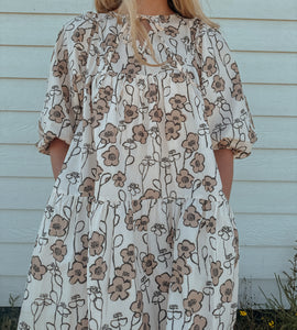 Abstract Floral Midi