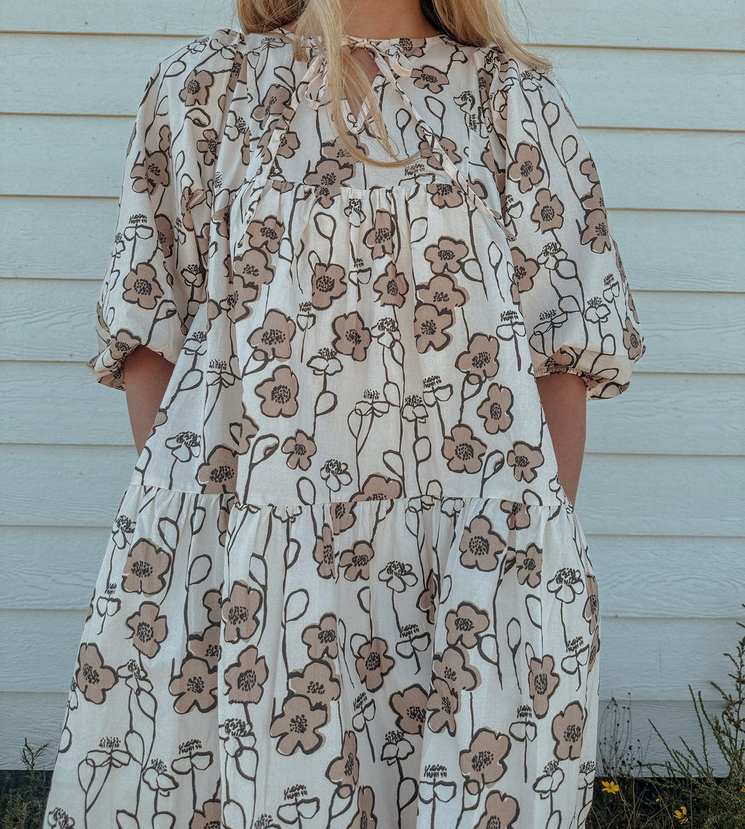 Abstract Floral Midi