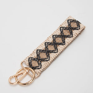 Wave Pattern Straw Wristband/Key Chain