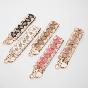 Wave Pattern Straw Wristband/Key Chain