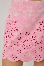 Load image into Gallery viewer, 71099 Embroidered Eyelet Washed Skort

