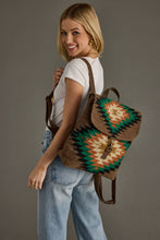 Load image into Gallery viewer, Brown &amp; Multicolored Western Backpack
