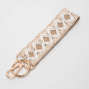 Wave Pattern Straw Wristband/Key Chain