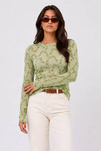 Load image into Gallery viewer, CT12366-1 - DAINTY PRINT FITTED MESH TOP
