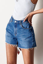 Load image into Gallery viewer, High Rise Stretch Denim Shorts
