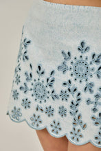 Load image into Gallery viewer, 71099 Embroidered Eyelet Washed Skort
