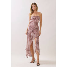 Load image into Gallery viewer, Marble Print Asymmetric Midi Dress
