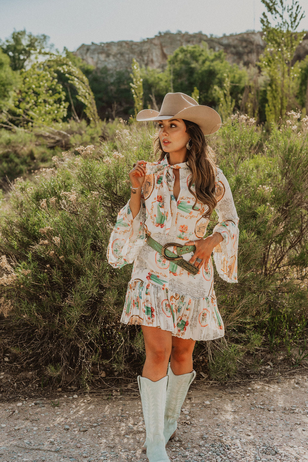 Cactus Vintage Pleated Dress – Emry Mae Boutique